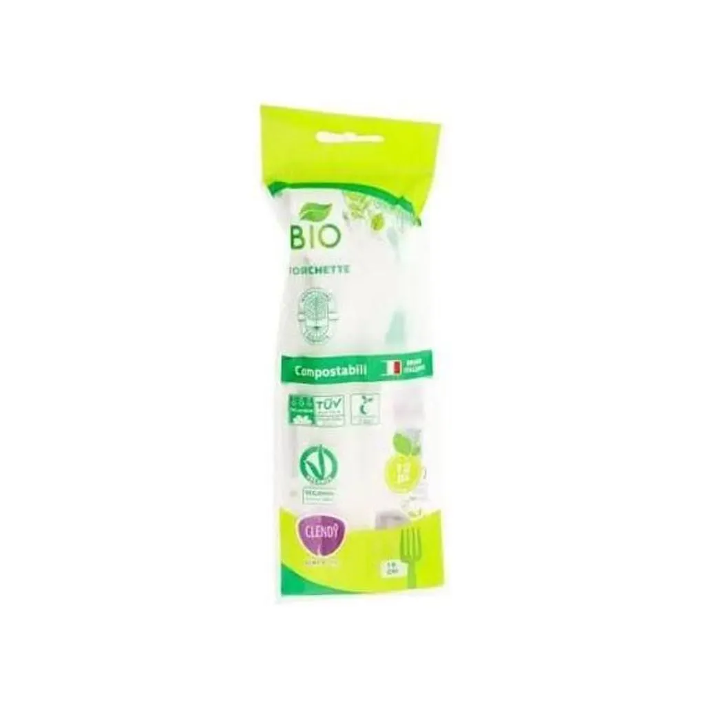 CLENDY FORCHETTE MONOUSO COMPOSTABILI 12
