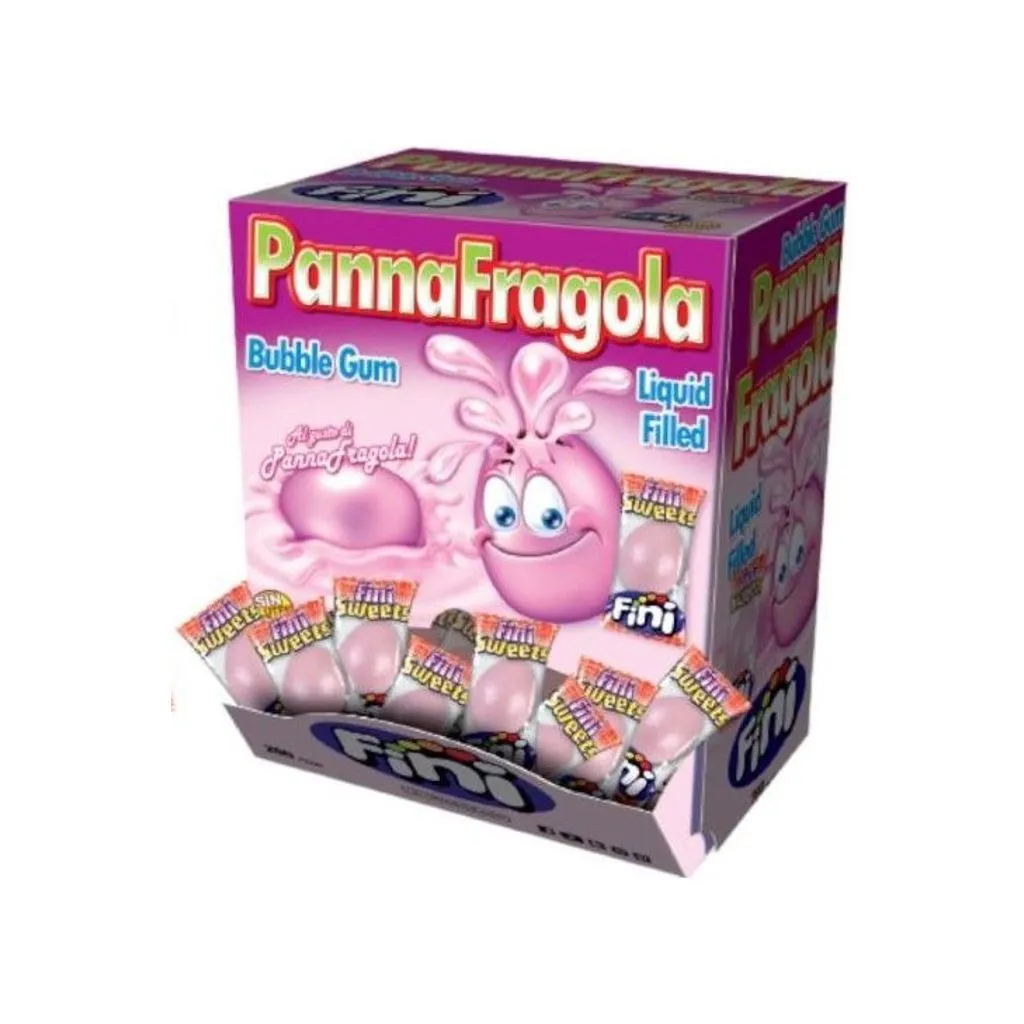 FINI CHICLE PANNA FRAGOLA GR 5.5 200PZ